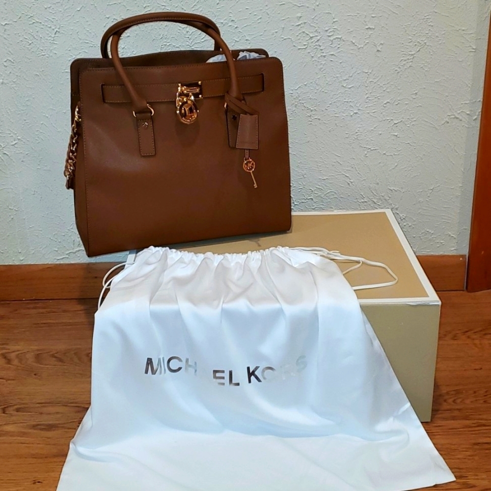 MICHAEL Michael Kors Women's Hamilton East/West Satchel Bag, Luggage, One Size